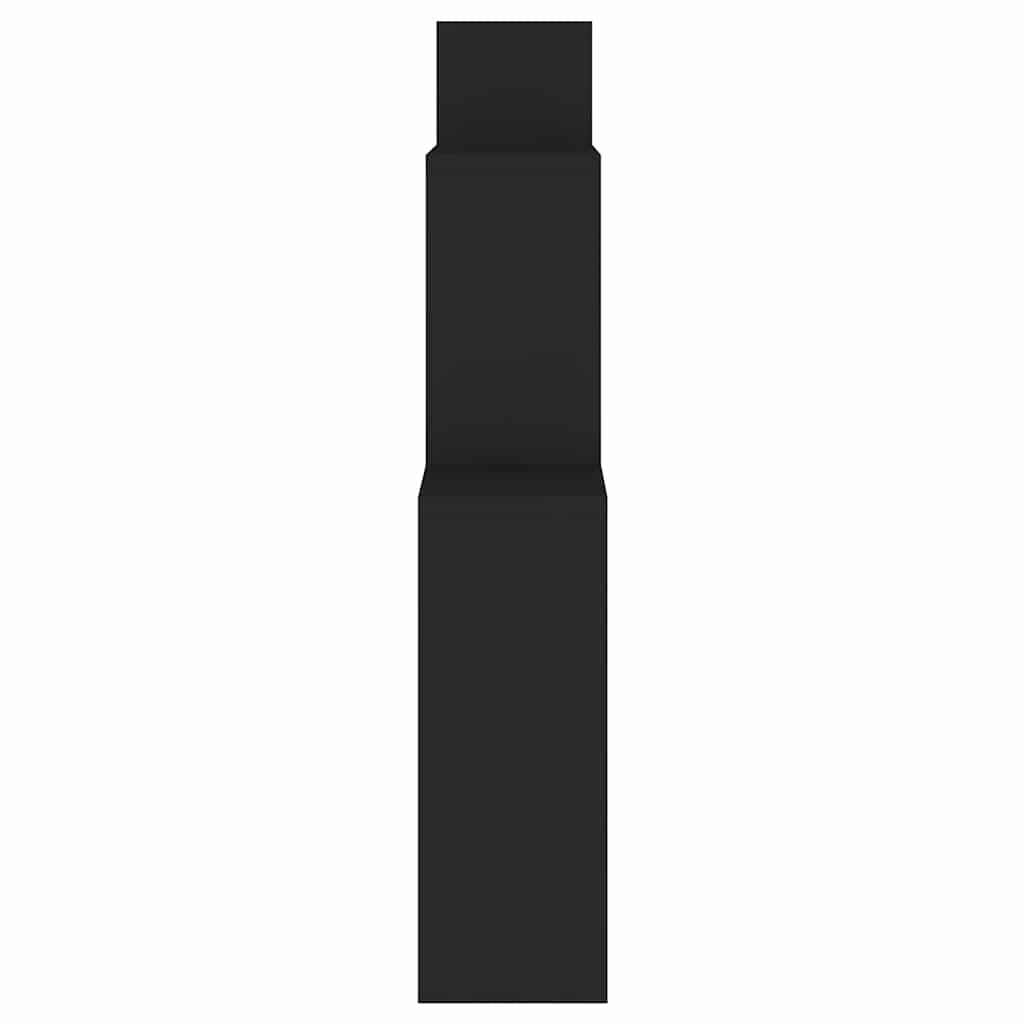 Estante de parede cúbica 80x15x78,5 cm deriv. de madeira preto