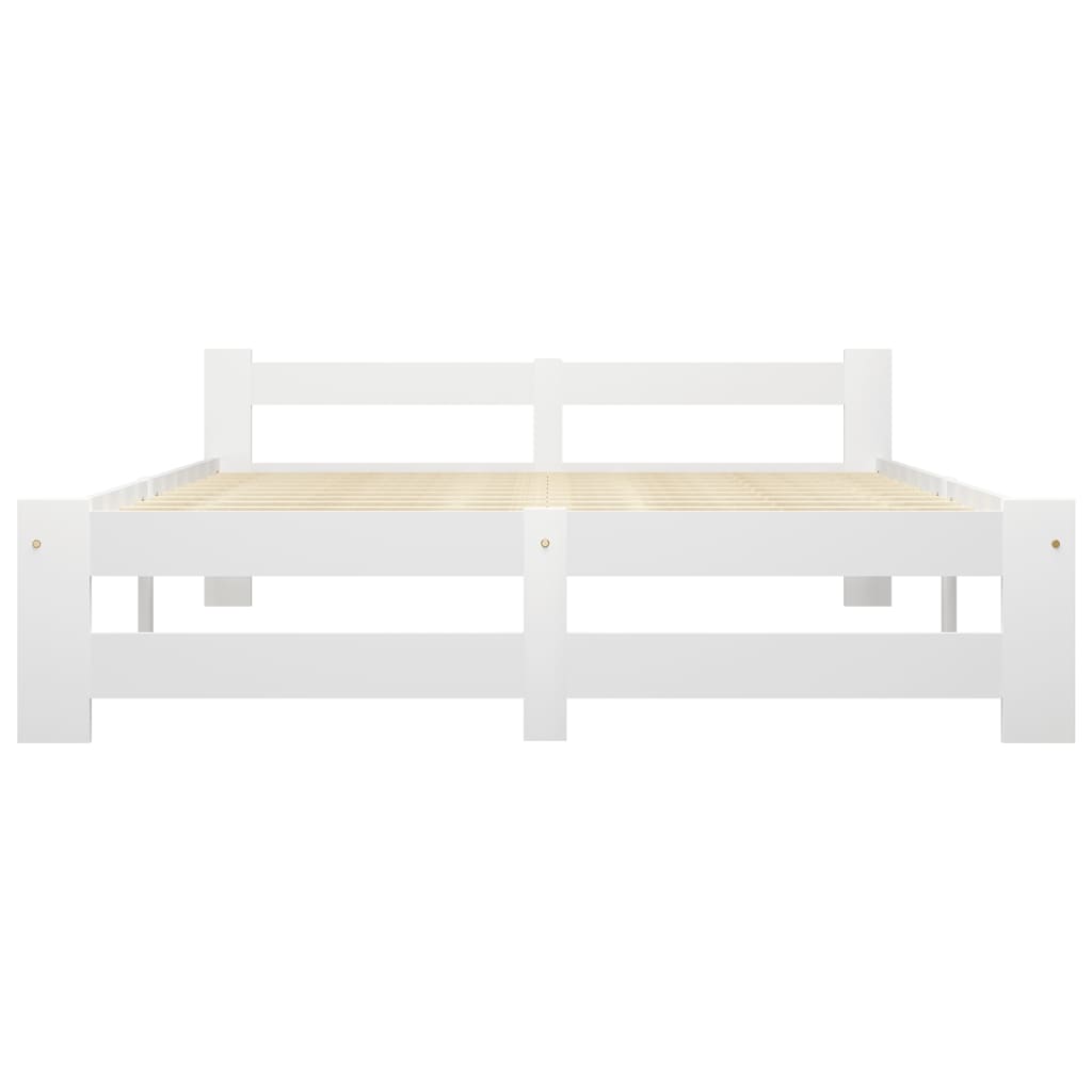 Estrutura de cama 120x200 cm pinho maciço branco