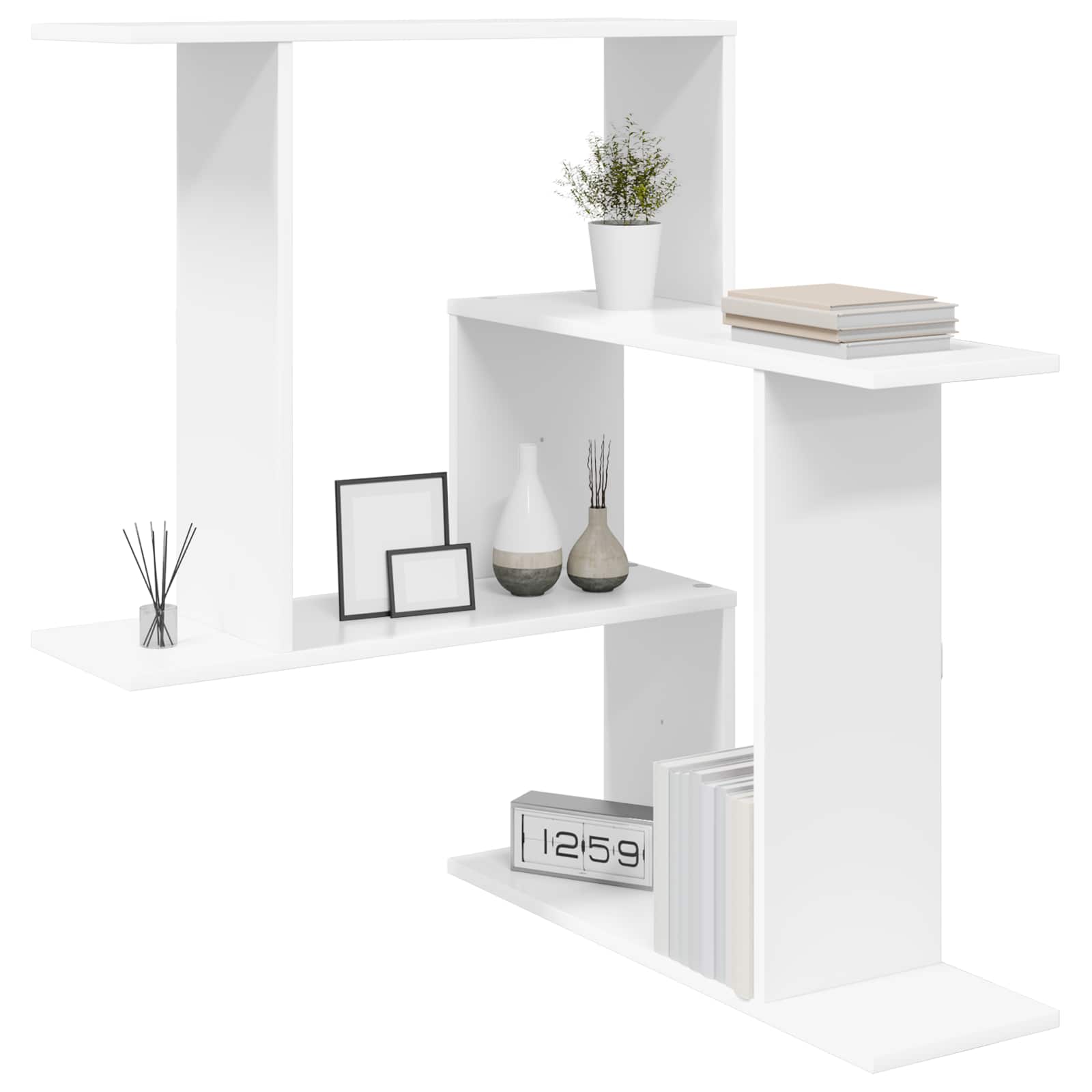Prateleira de parede branco 67 x 67 x 87 cm