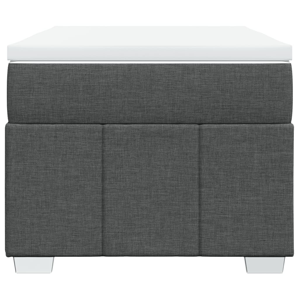 Cama com molas/colchão 90x190 cm tecido cinza-escuro