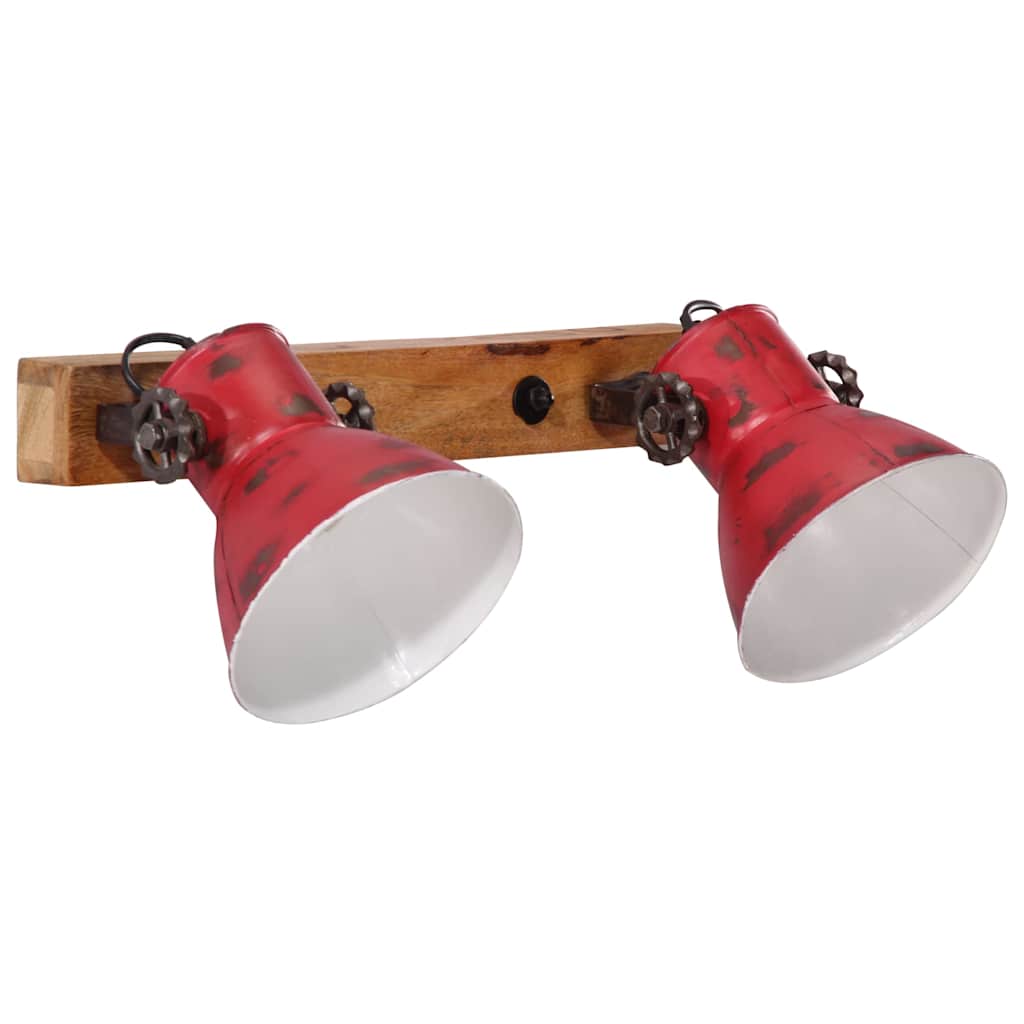 Candeeiro de parede 25 w 45x25 cm e27 vermelho desgastado