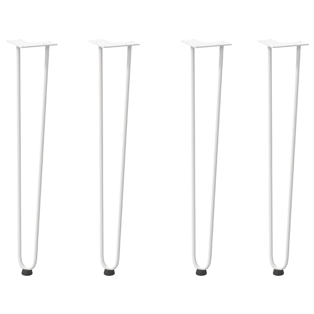 Pernas de grampo para mesas de console para mesa de console 4 peças branco 72 cm aço maciço