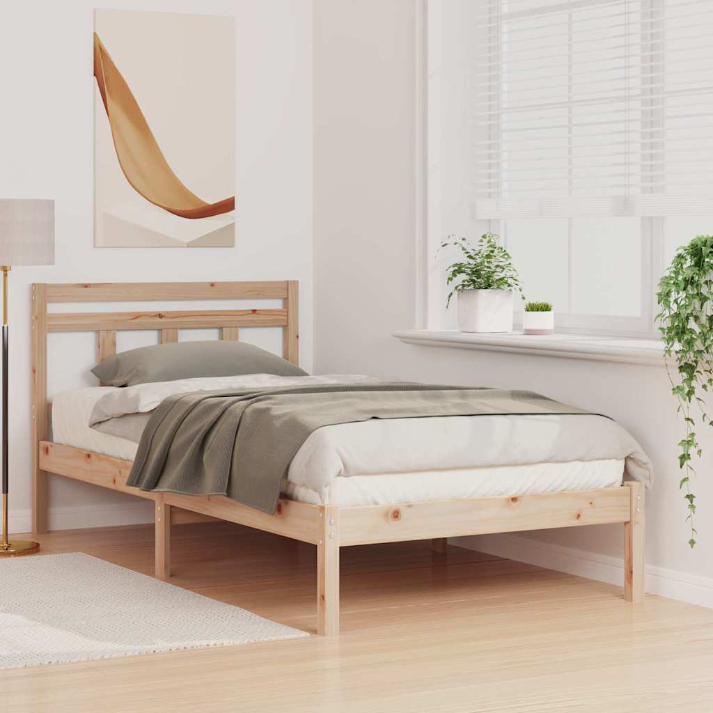 Estrutura da cama castanho 100 x 200 cm