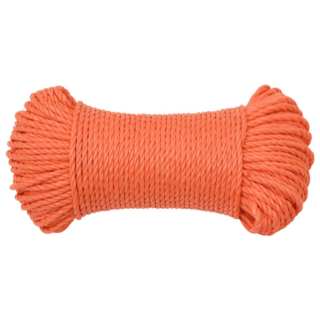 Corda de trabalho 8 mm 250 m polipropileno laranja