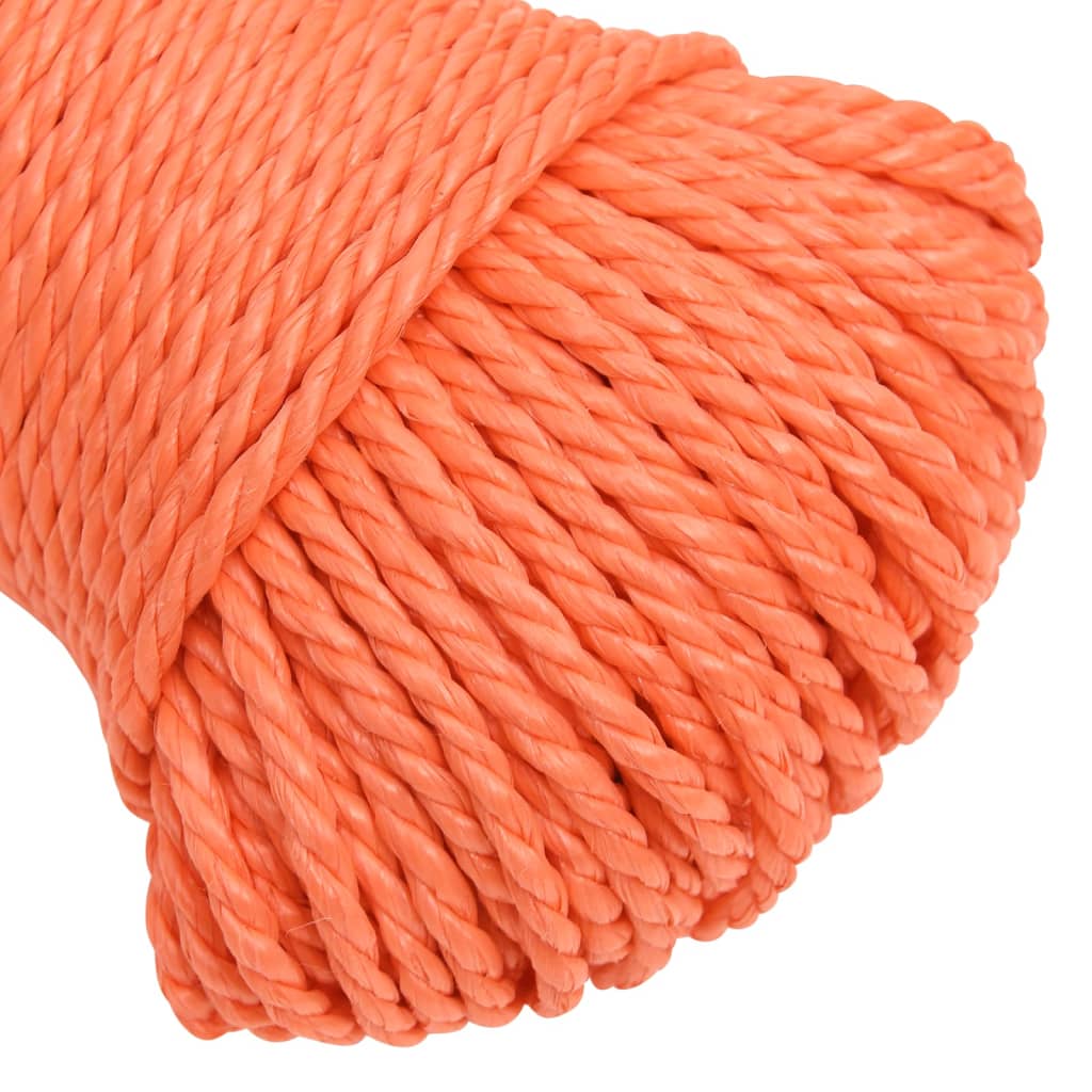 Corda de trabalho 8 mm 250 m polipropileno laranja