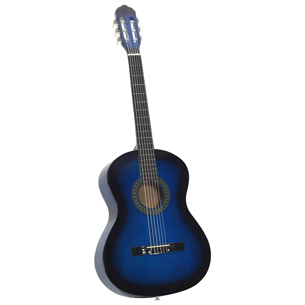 12 Peças conjunto guitarra clássica iniciantes 4/4 39" azul