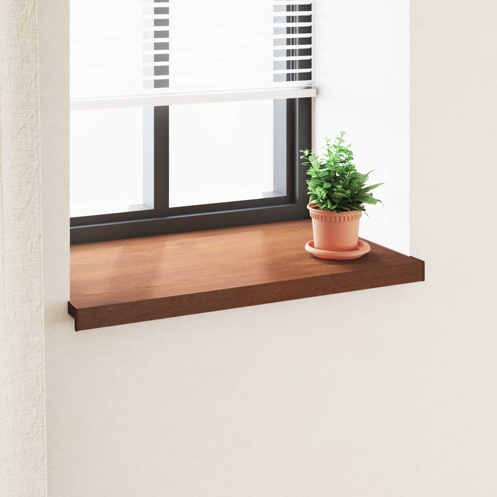Soleira de janela madeira marrom 80 x 50 x 4,5 cm PVC