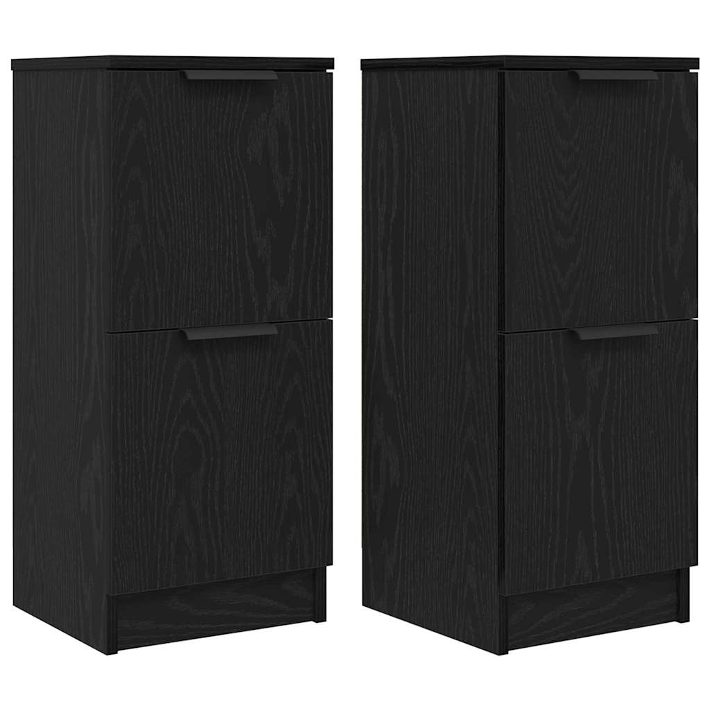 Buffet 2 unid. carvalho preto 30 x 30 x 70 cm