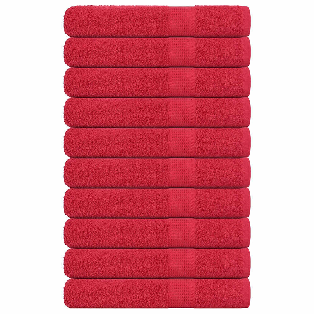 Toalhas de sauna frogn 10 pcs 80x200 cm 360 g/m² vermelho