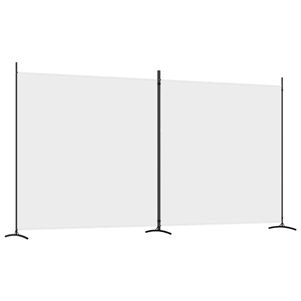 Divisória/biombo com 2 painéis 348x180 cm tecido branco