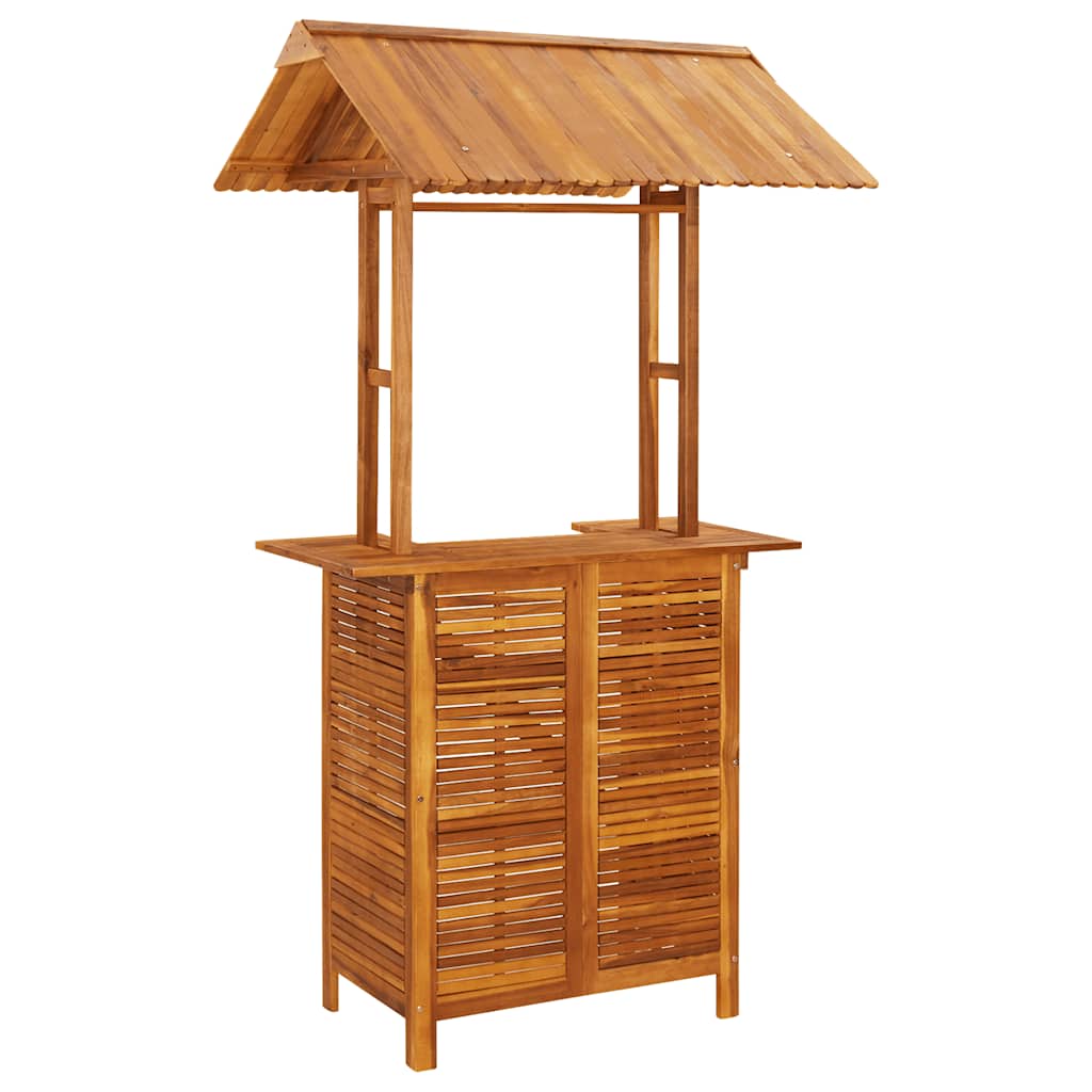 5 Pcs conjunto de bar para jardim madeira de acácia maciça