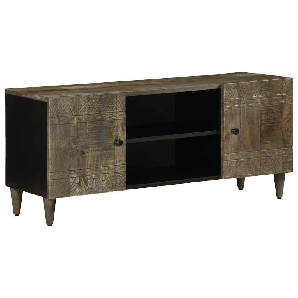 Móvel TV cinzento claro 105x33,5x46 cm madeira mangueira maciça