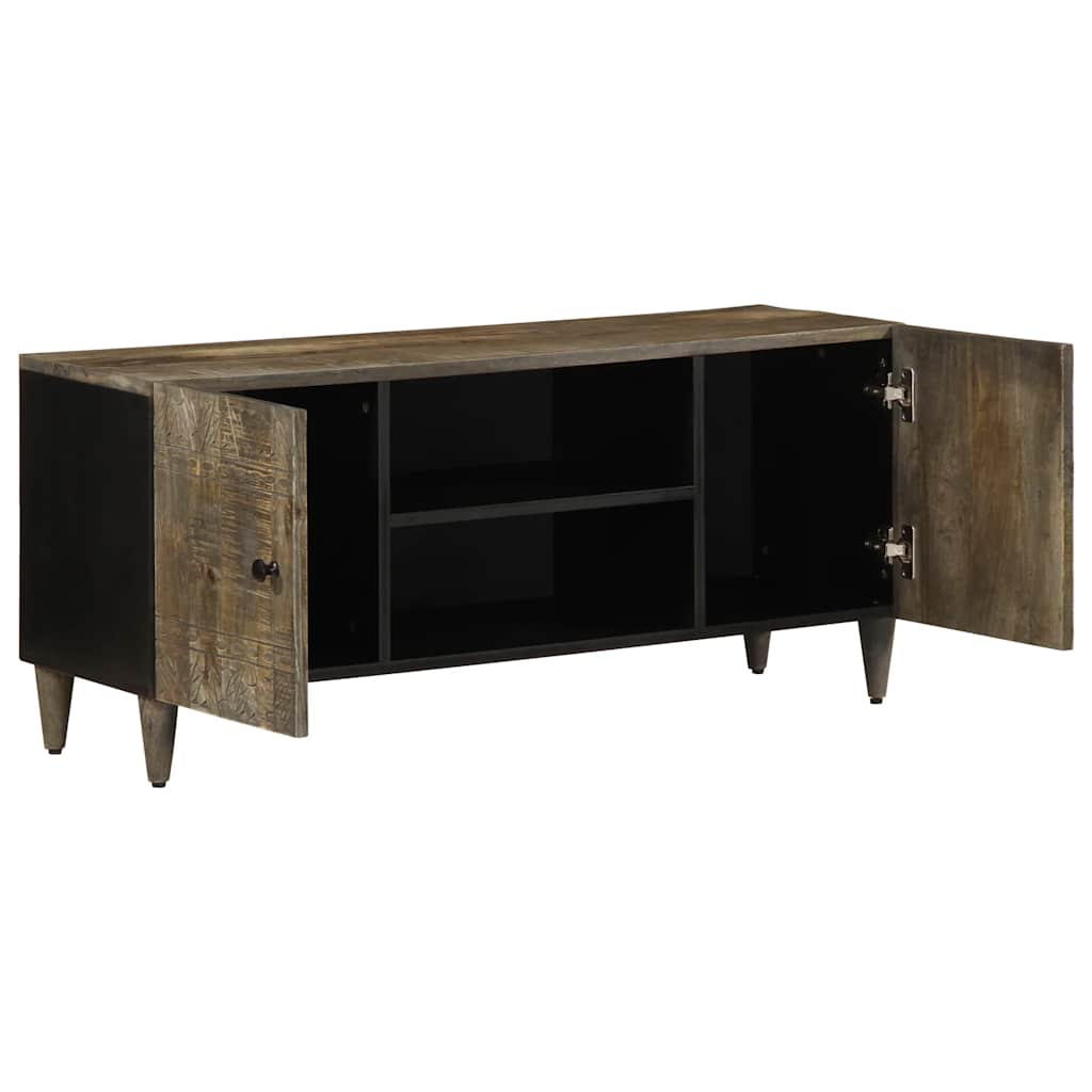 Móvel TV cinzento claro 105x33,5x46 cm madeira mangueira maciça