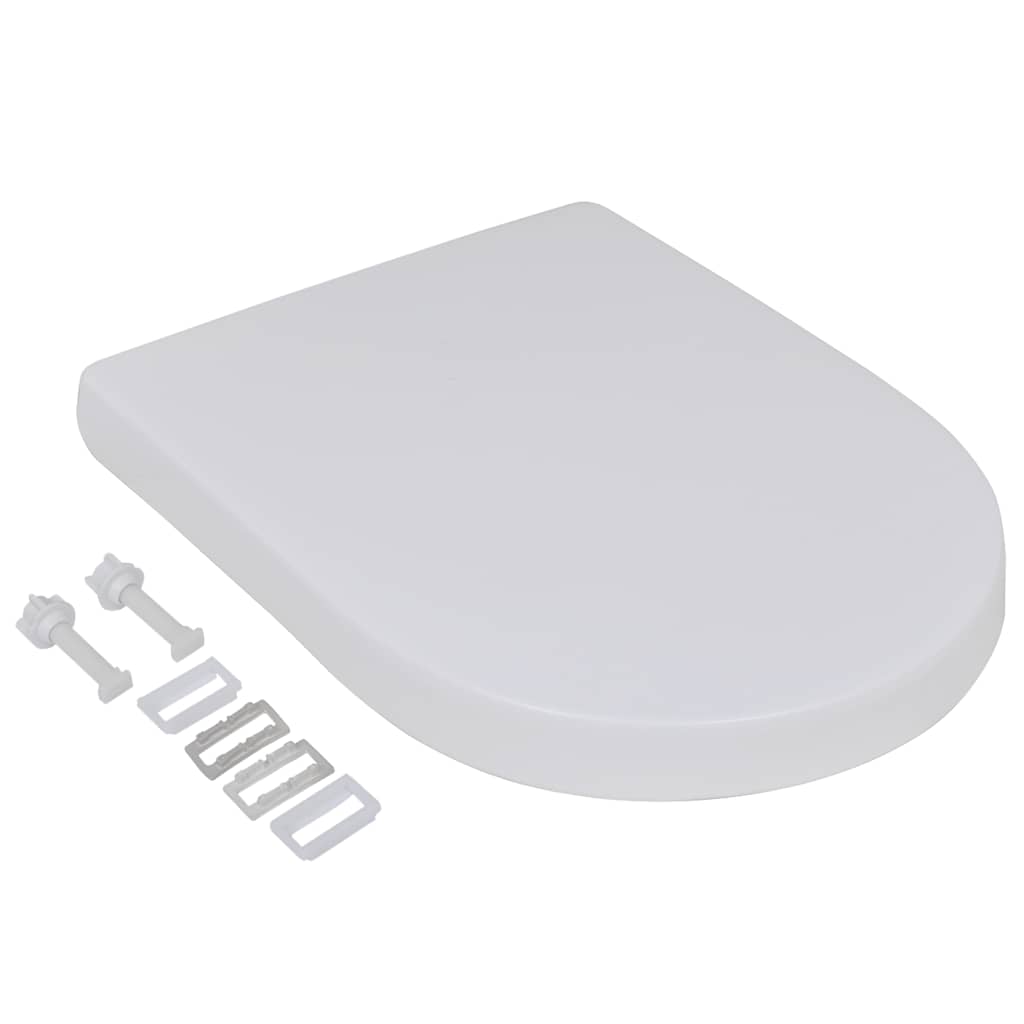 Tampos sanita com tampas de fecho suave 2 pcs plástico branco