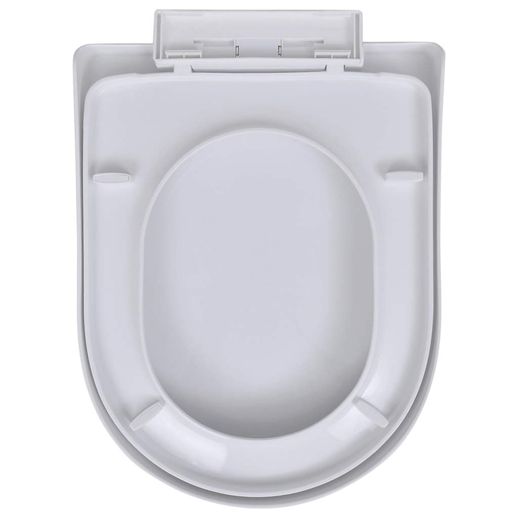 Tampos sanita com tampas de fecho suave 2 pcs plástico branco