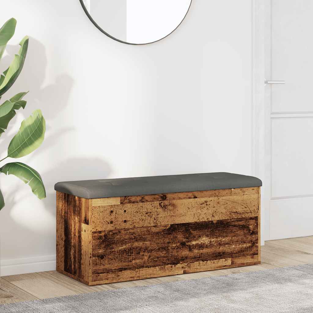 Banco de arrumação 102x42x45 cm derivados madeira madeira velha