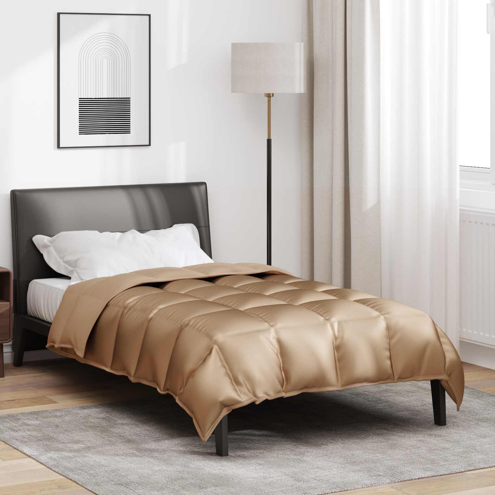 Edredom de inverno 155 x 200 cm 450 gsm ouro