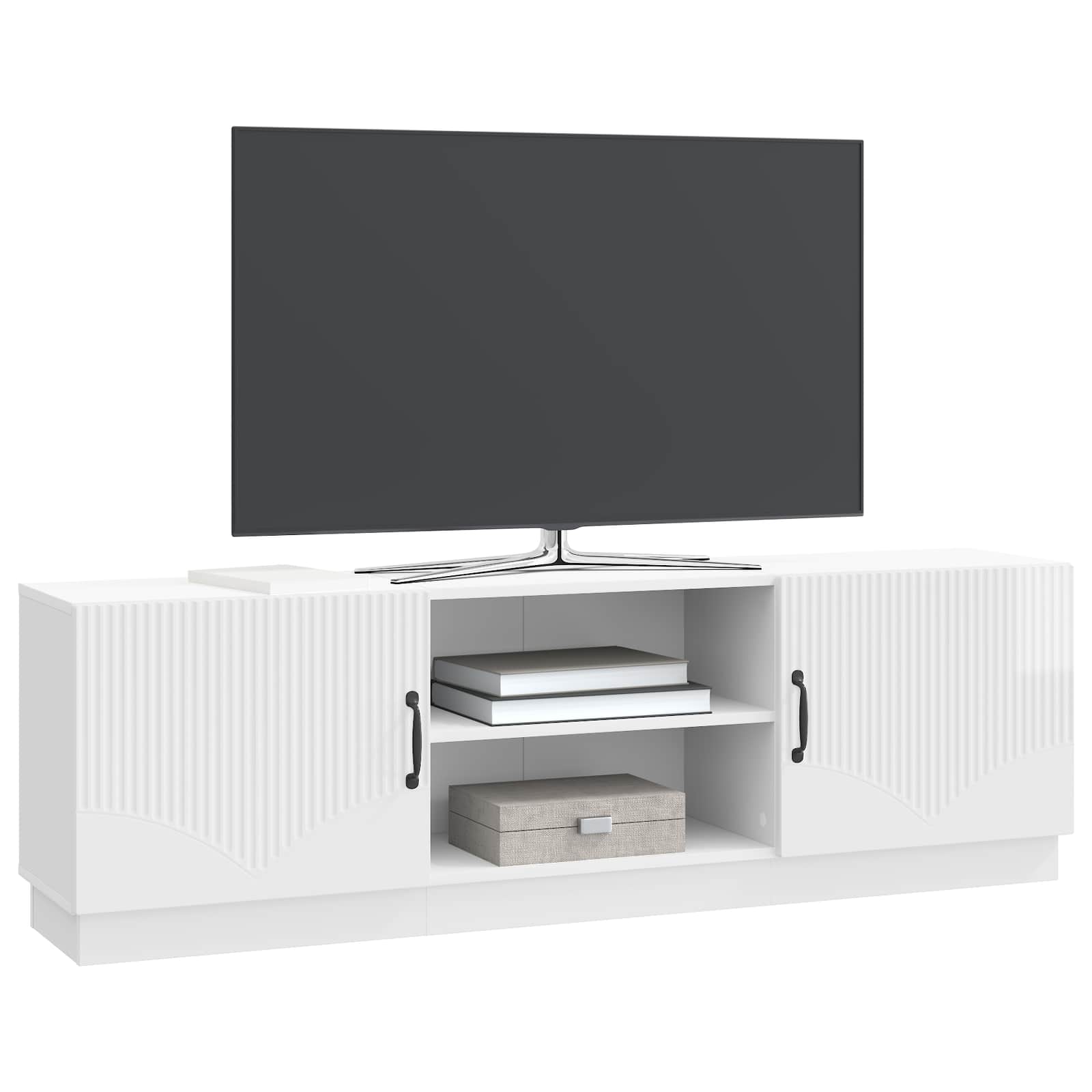 Gabinete para TV branco brilhante 150 x 31 x 47 cm