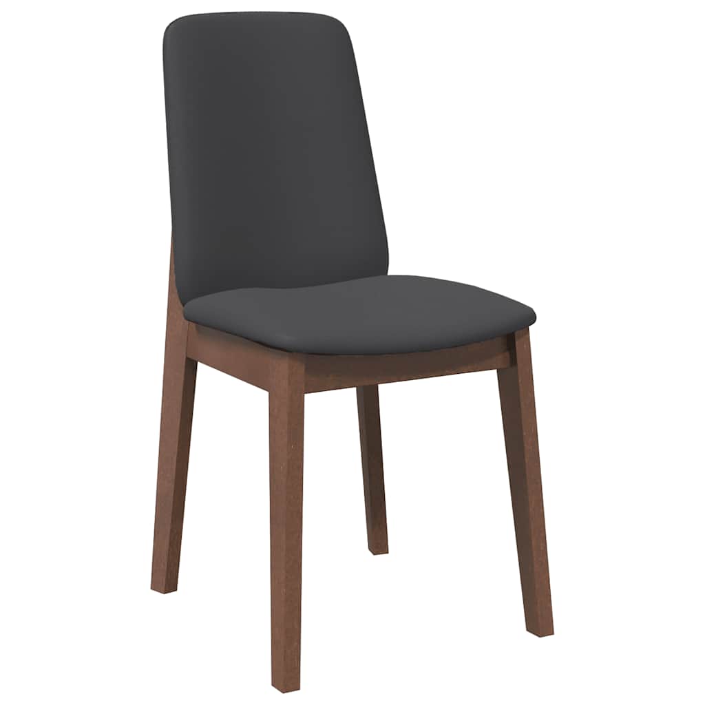 Cadeiras de jantar com almofadões 2 pcs madeira maciça castanho