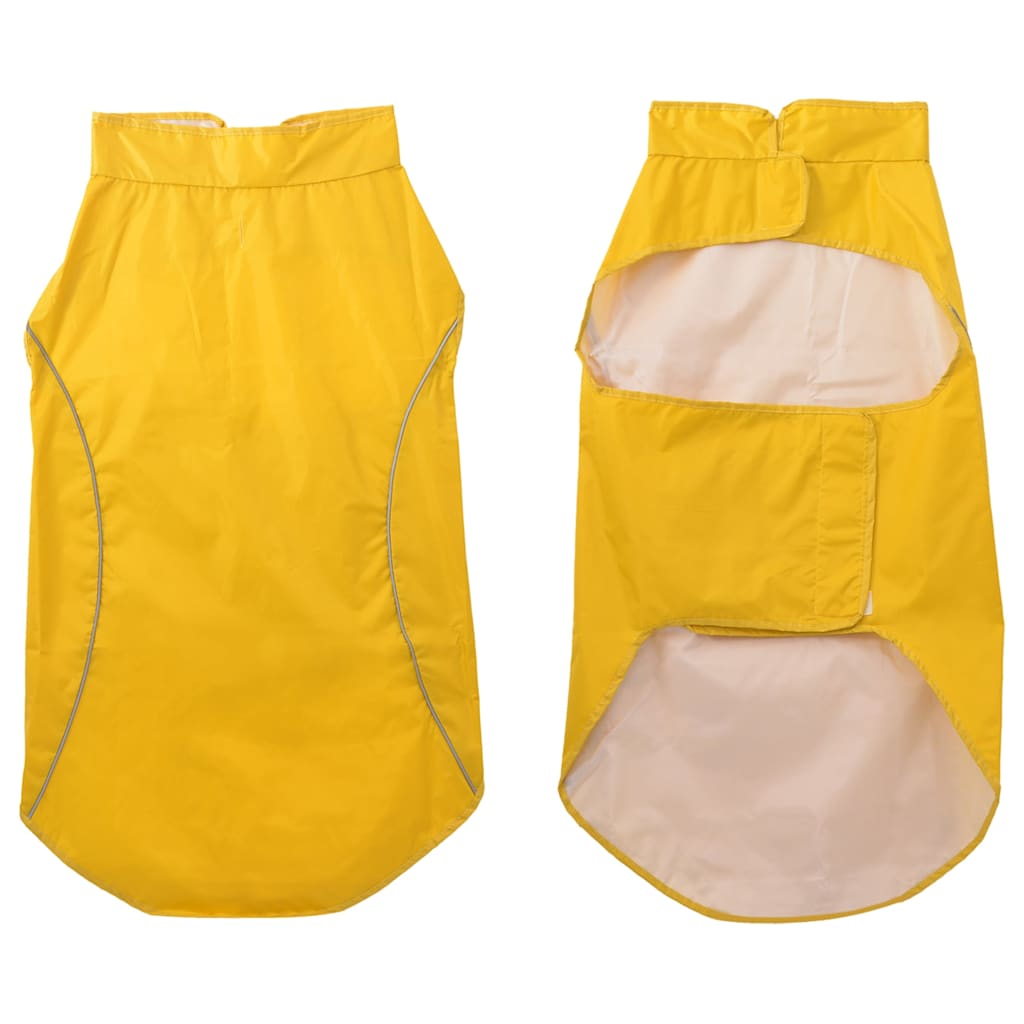 Capa de chuva para cães com tiras reflectoras amarelo 3xl