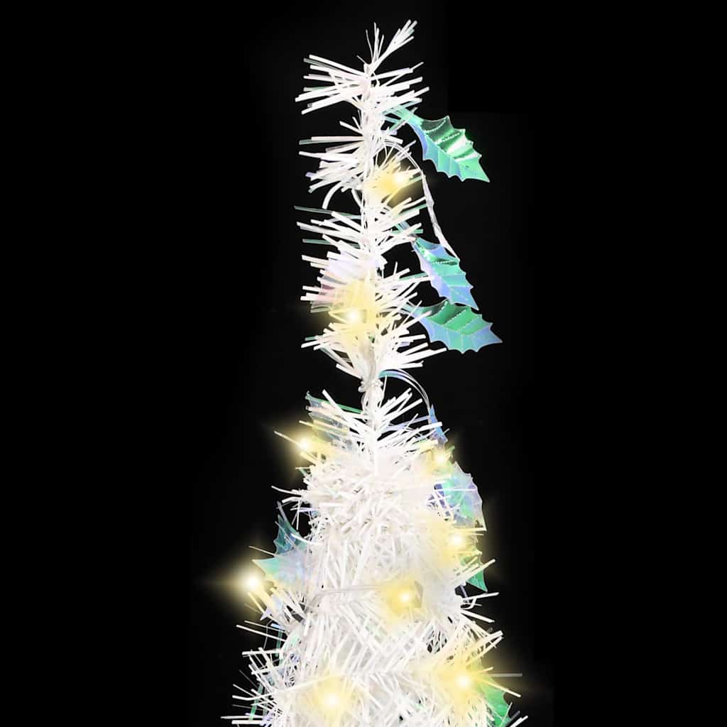 Árvore de natal artificial pop-up c/ 200 luzes LED 210cm branco