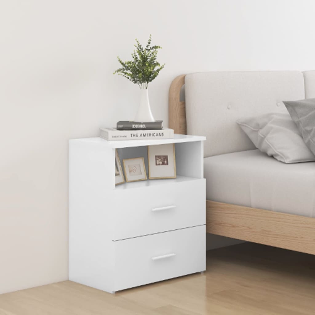 Mesas de cabeceira 2 pcs 50x32x60 cm branco
