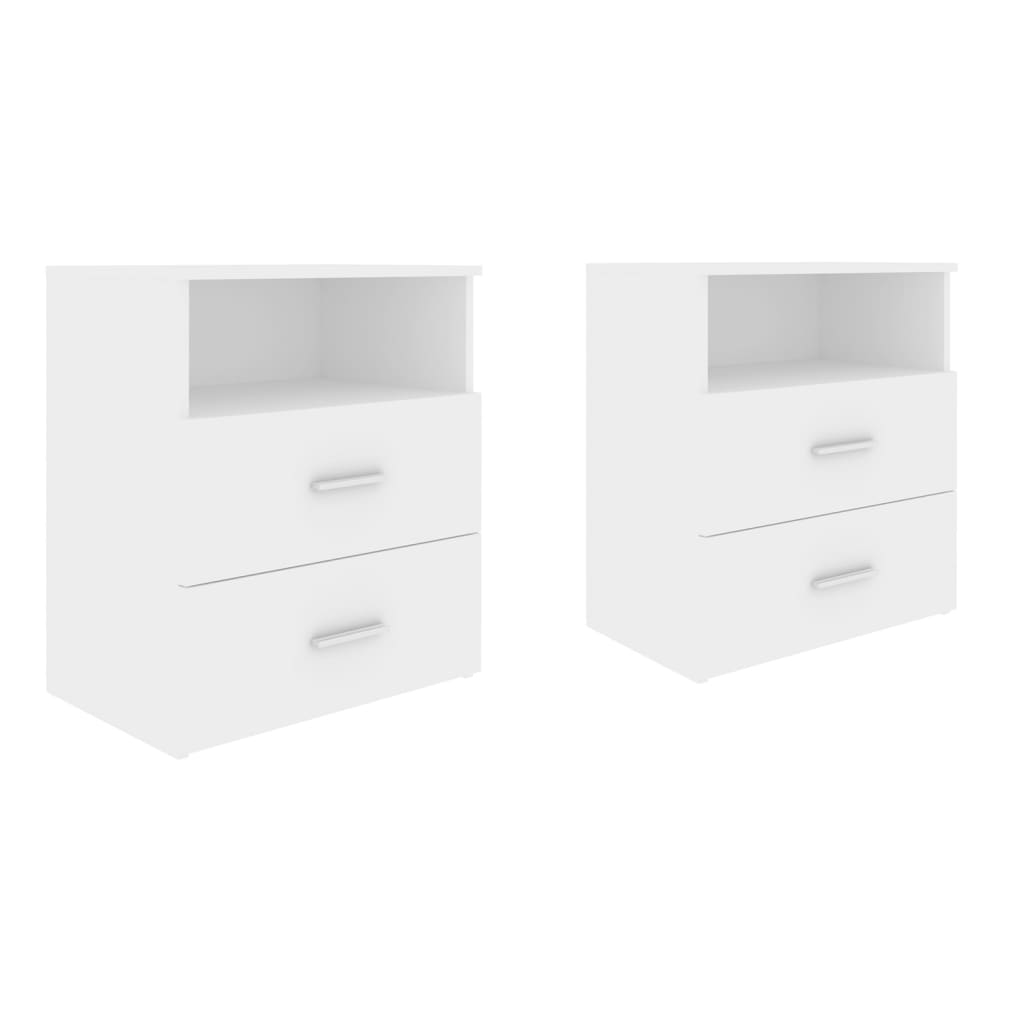Mesas de cabeceira 2 pcs 50x32x60 cm branco