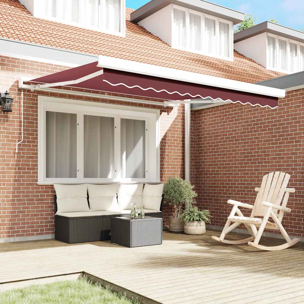 Toldo retrátil manual 300x250 cm bordô