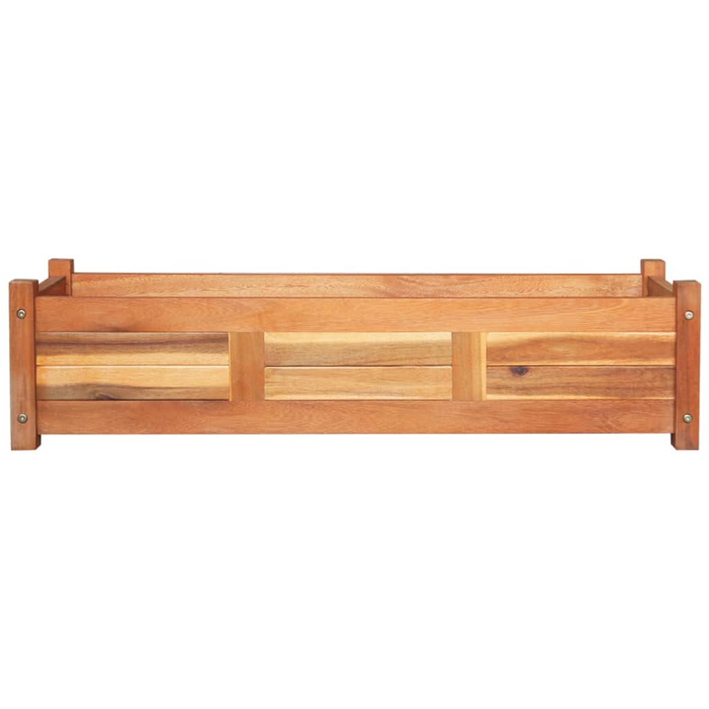 Canteiro elevado de jardim 2 pcs 100x30x25 cm madeira de acácia