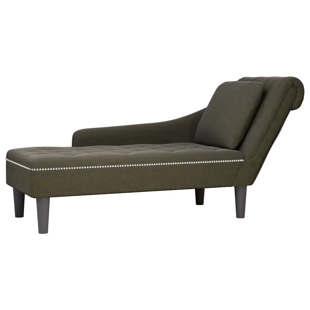 Chaise lounge c/ almofada/apoio braços direito couro artificial