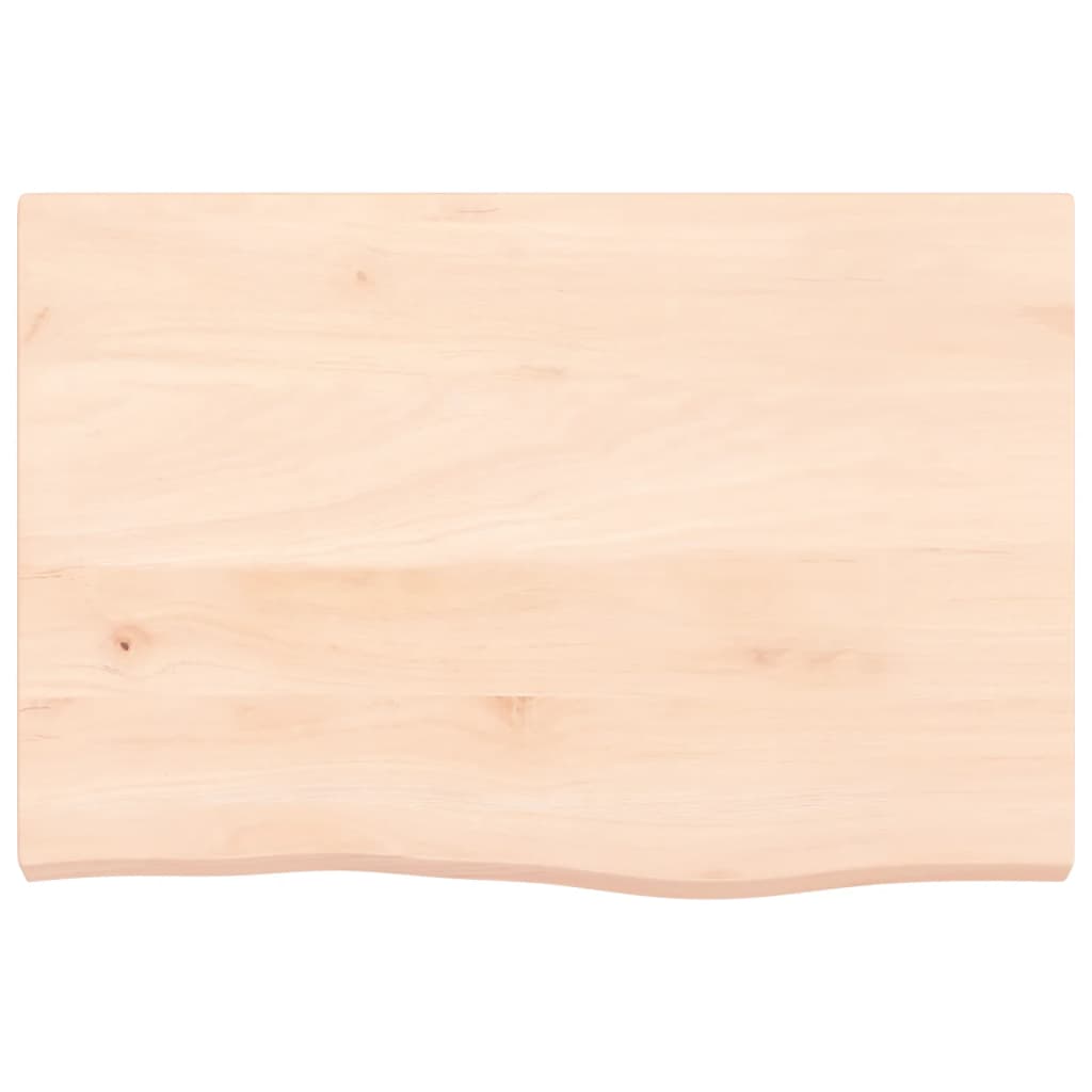 Tampo de mesa 60x40x(2-4) cm carvalho maciço não tratado