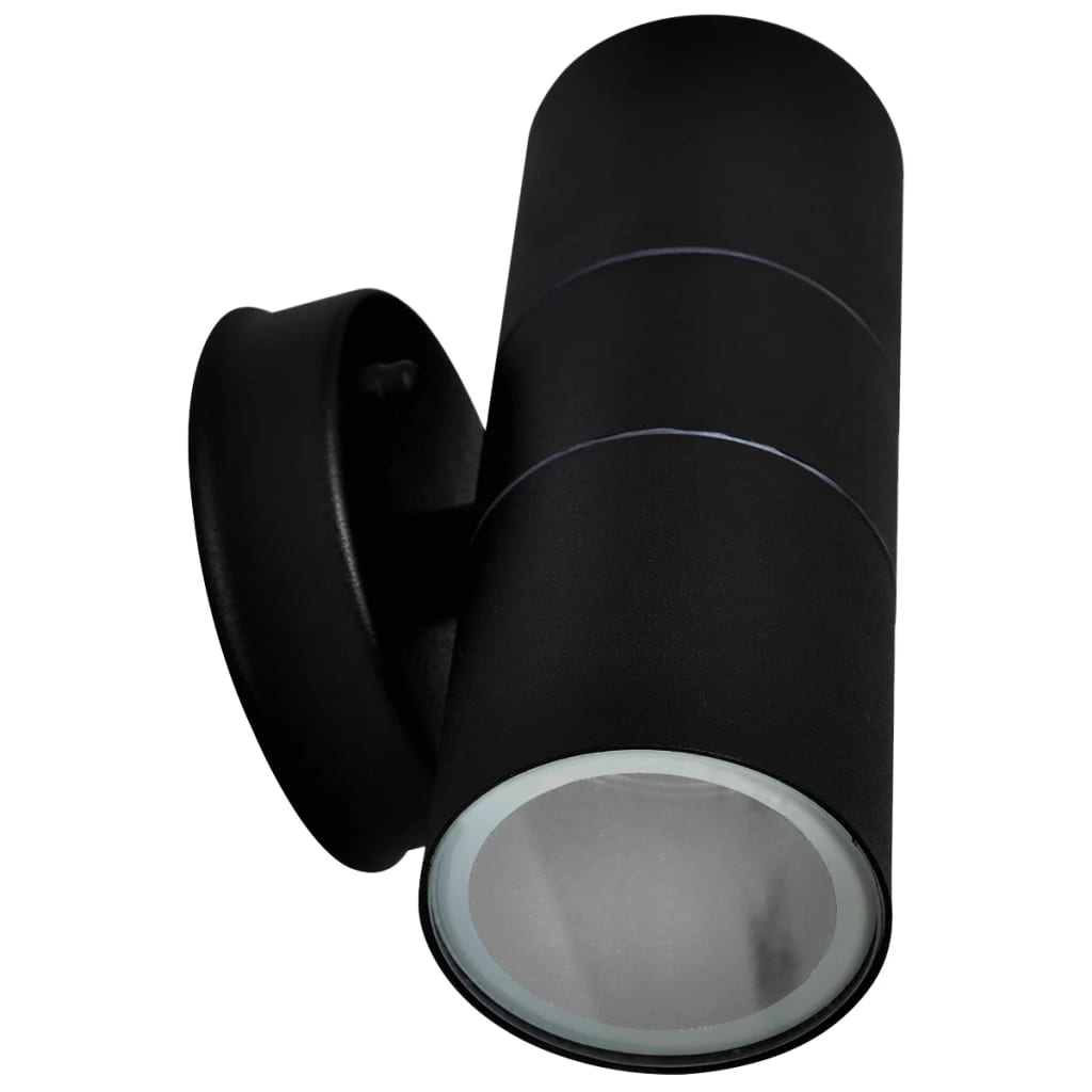 Candeeiros parede iluminação sup/inf exterior 2 pcs aço inox.