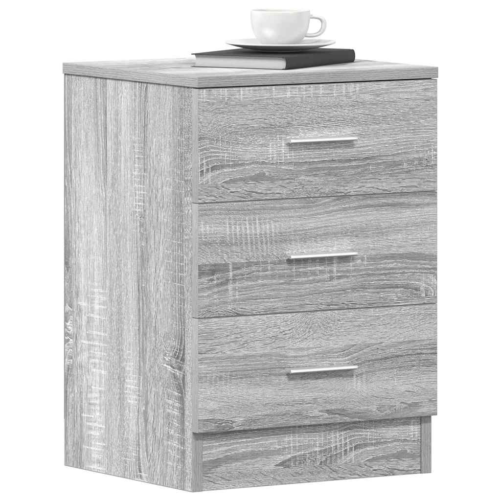 Mesa cabeceira 38x35x56 cm derivados de madeira cinzento sonoma