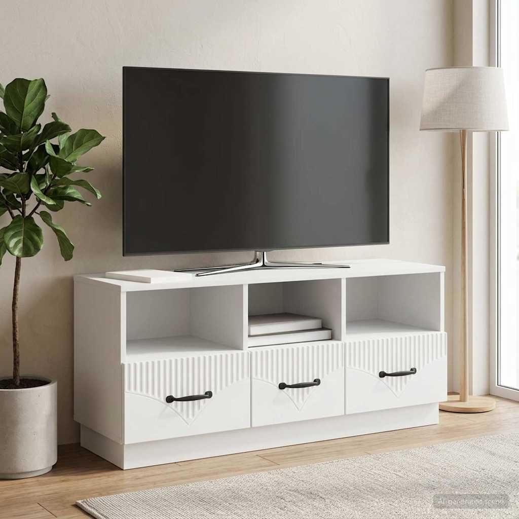 Gabinete para TV branco 102 x 34,5 x 47 cm derivados de madeira
