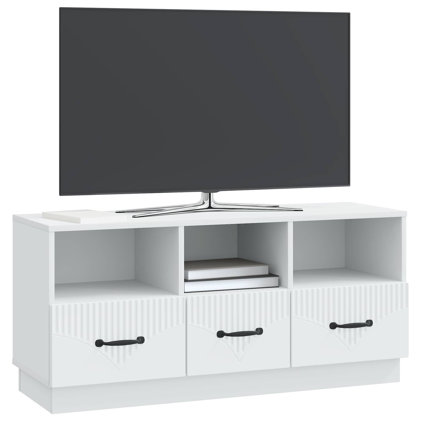 Gabinete para TV branco 102 x 34,5 x 47 cm derivados de madeira