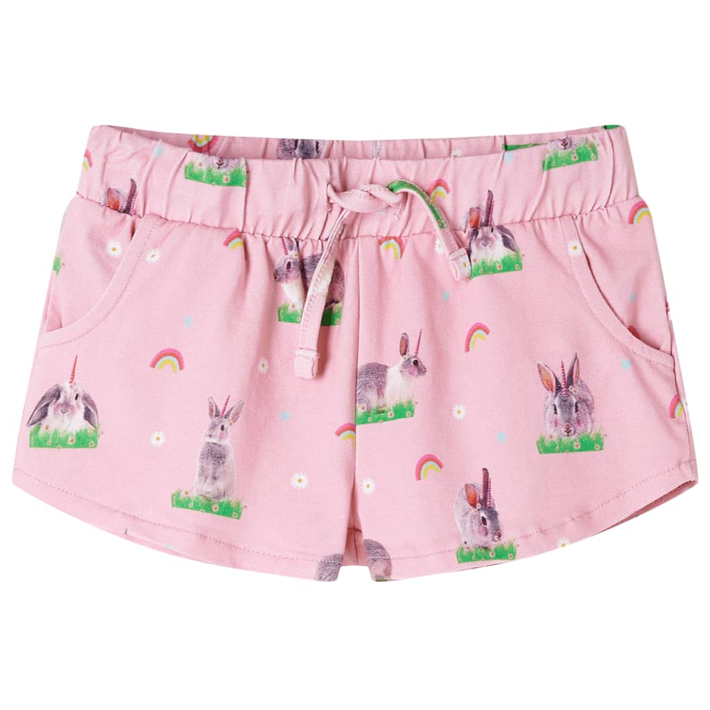 Calções para criança com cordão rosa-claro 128