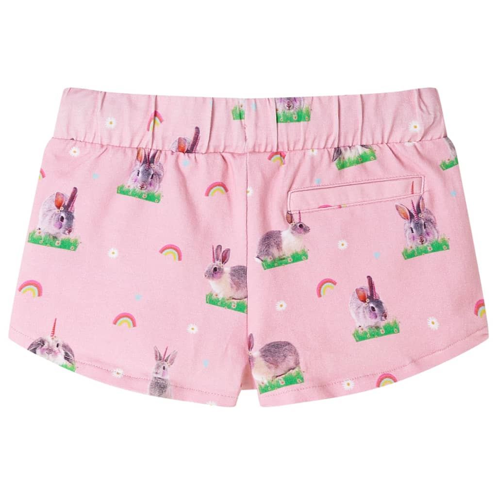 Calções para criança com cordão rosa-claro 128