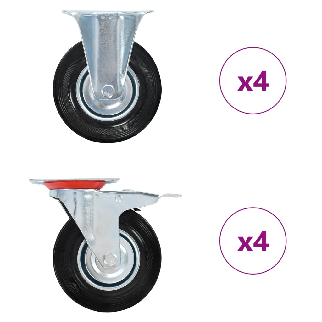 8 Pcs rodas 125 mm