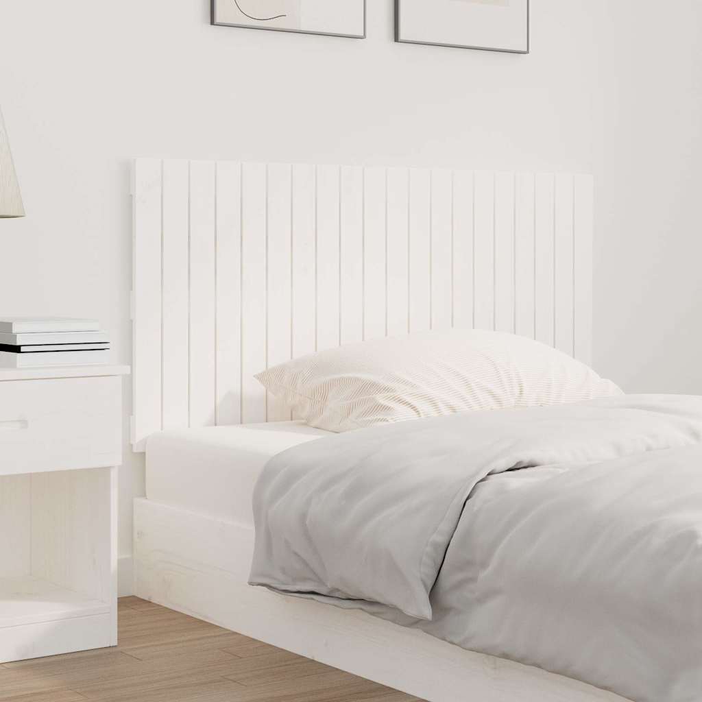 Cabeceira de parede 127,5x3x60 cm pinho maciço branco