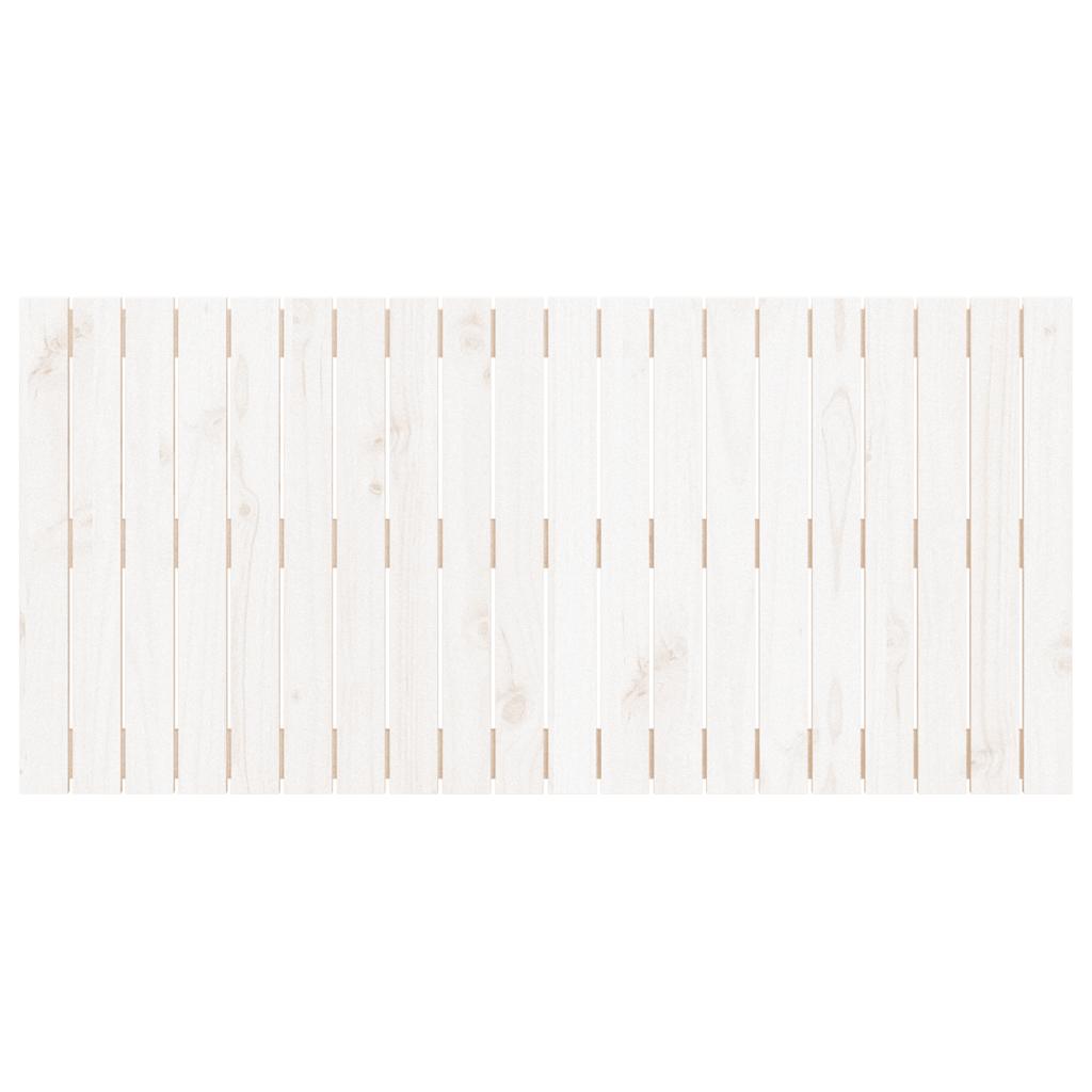 Cabeceira de parede 127,5x3x60 cm pinho maciço branco