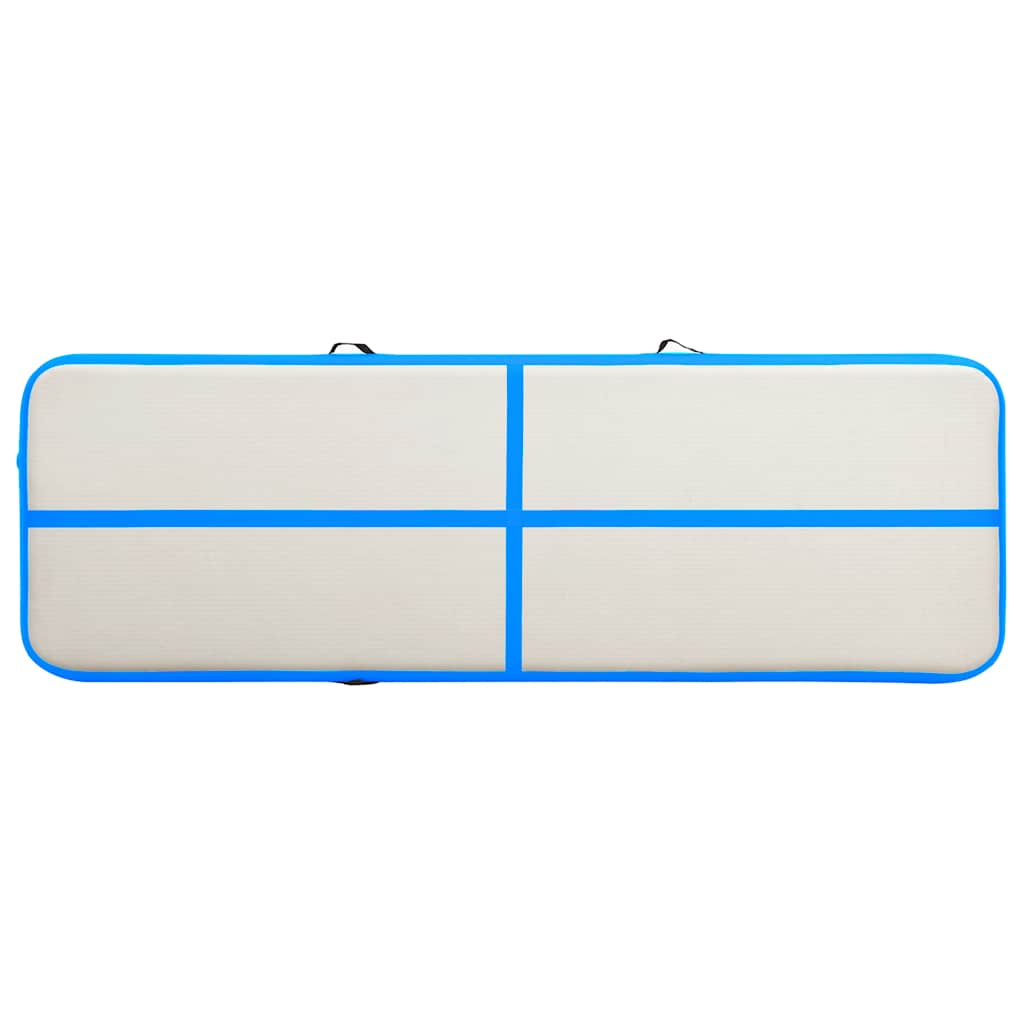 Colchão de ginástica insuflável c/ bomba 500x100x20 cm PVC azul