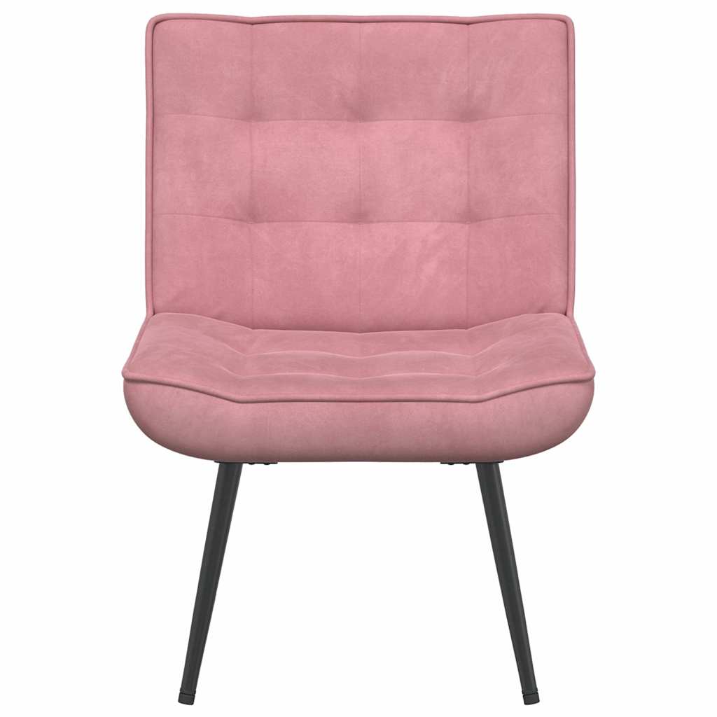 Cadeira de relaxamento 64x74x84 cm veludo rosa