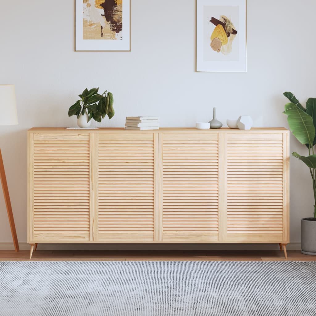 Portas de armário 4 pcs com design de persiana pinho maciço