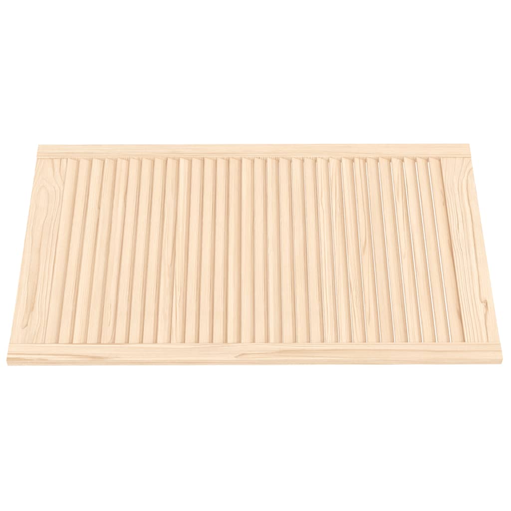 Portas de armário 4 pcs com design de persiana pinho maciço