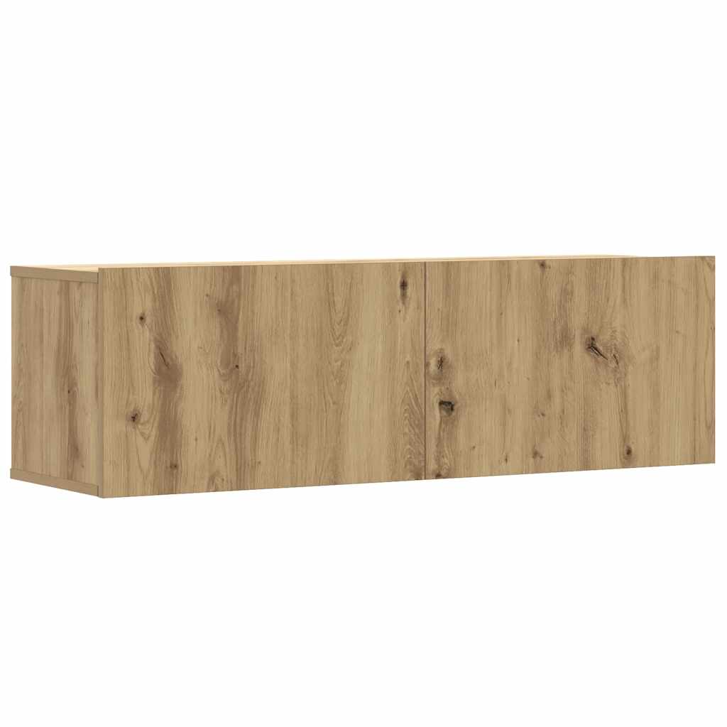 Conjunto de armário TV parede 6 pcs madeira carvalho artisiano