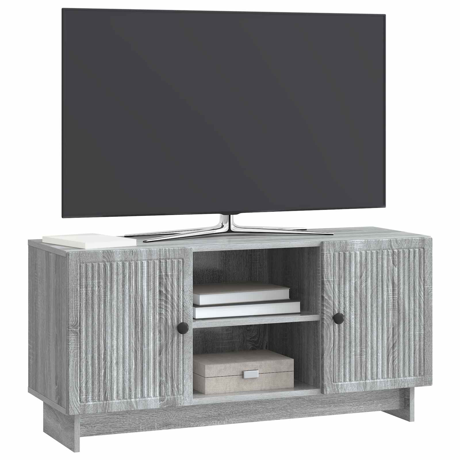 Gabinete para TV 102 x 34,5 x 50 cm sonoma cinzento