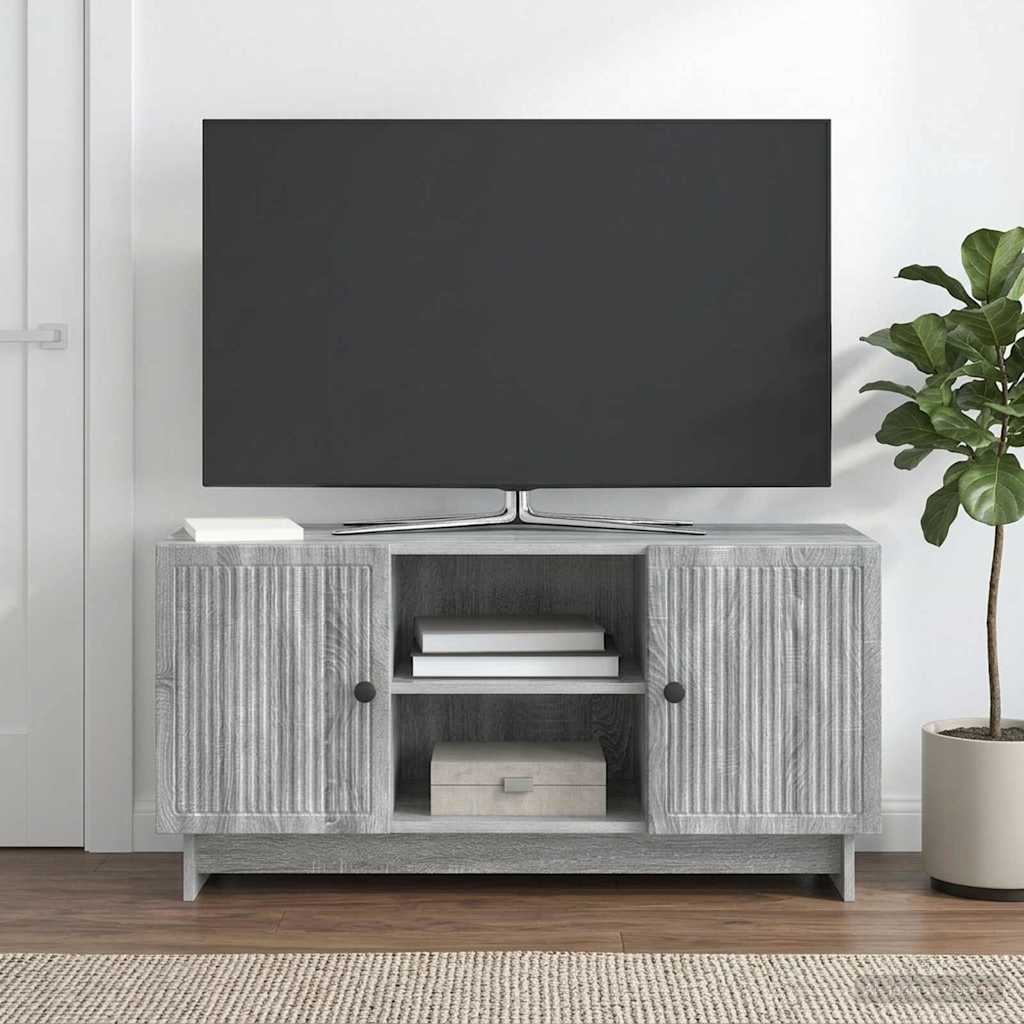 Gabinete para TV 102 x 34,5 x 50 cm sonoma cinzento