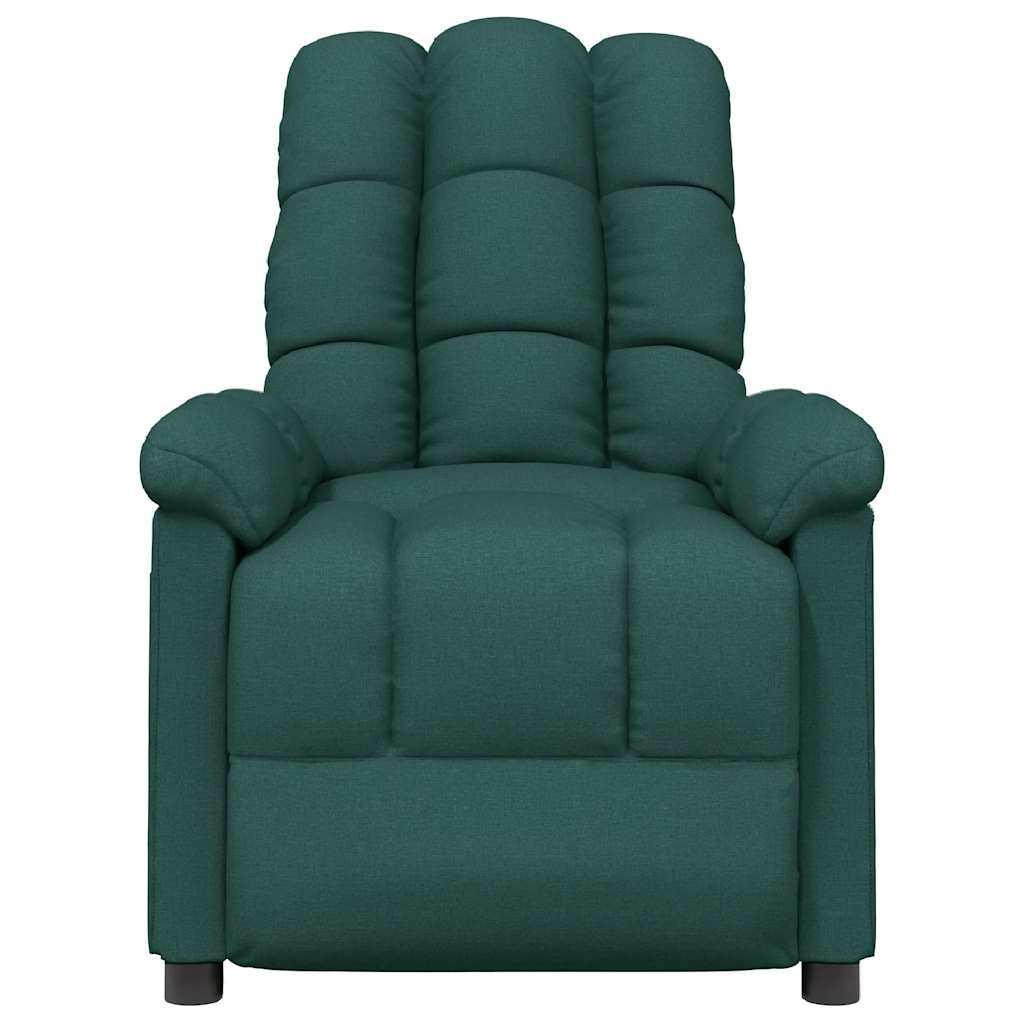 Poltrona de massagens tecido verde-escuro