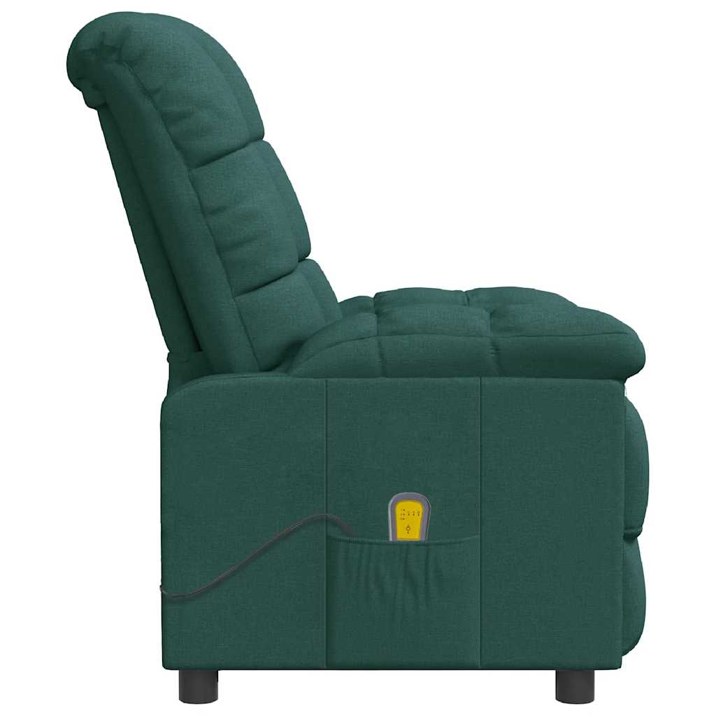 Poltrona de massagens tecido verde-escuro