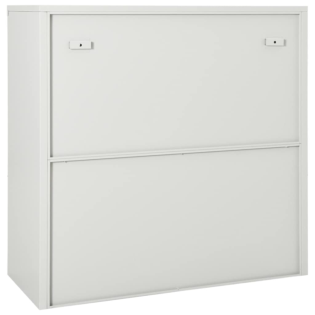 Armário com porta deslizante aço 90x40x90 cm cinzento-claro